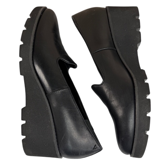 Vionic Willa Wedge Loafer Black Leather Slip On Comfort Shoe Size 11 - Picture 4 of 12